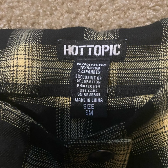 Hot Topic Button Up Plaid Skirt - Picture 2 of 2